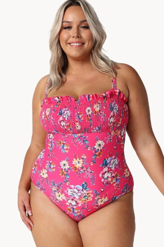 Women Capriosca Castaway Shirred Bandeau One Piece