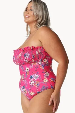 Women Capriosca Castaway Shirred Bandeau One Piece