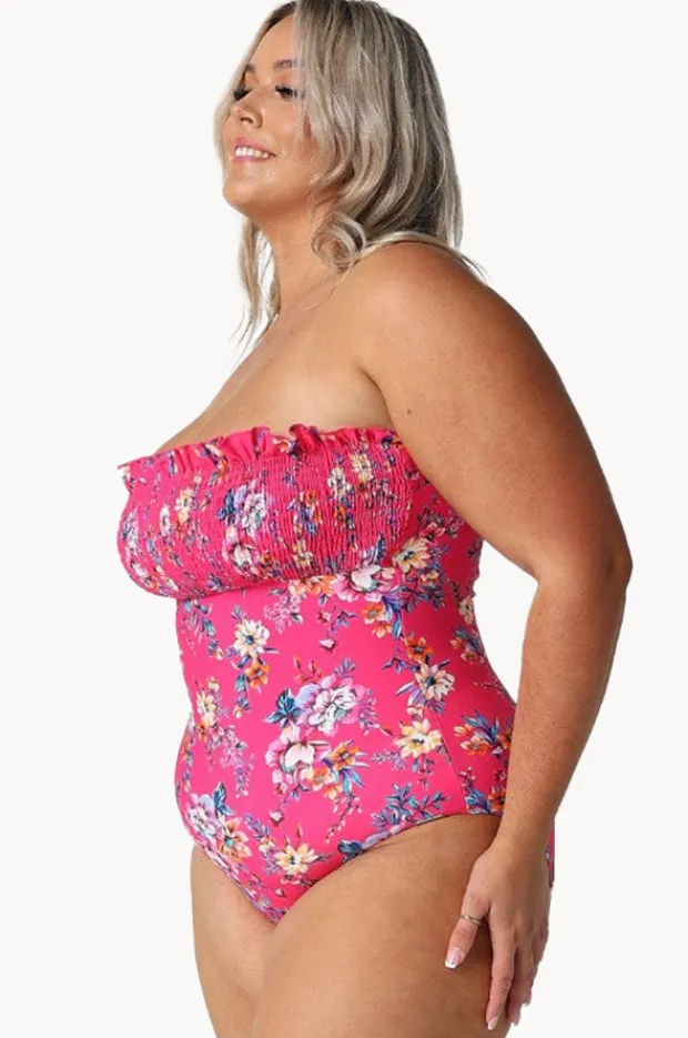 Women Capriosca Castaway Shirred Bandeau One Piece