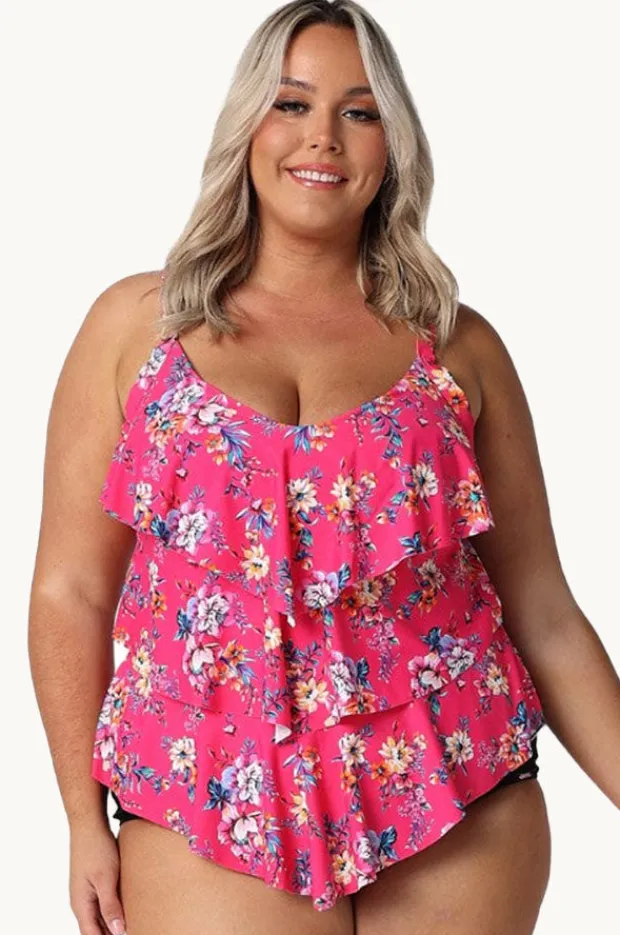 Women Capriosca Castaway Tiered Frill Tankini Separate