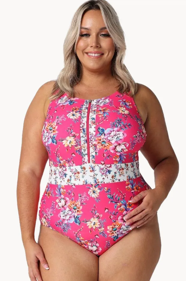 Women Capriosca Castaway Zip High Neck One Piece