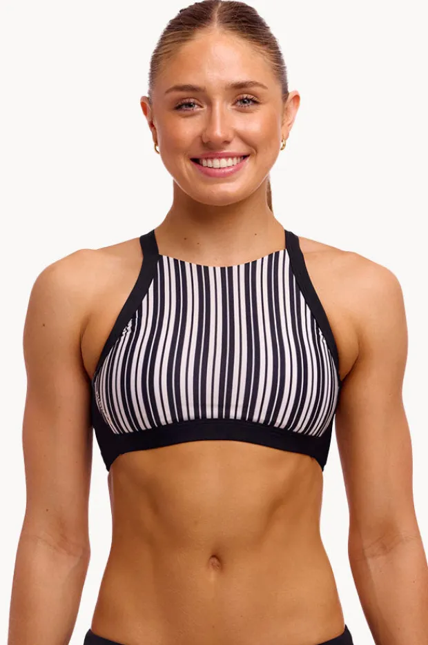 Women Funkita Chain Gang Hi Light Swim Top