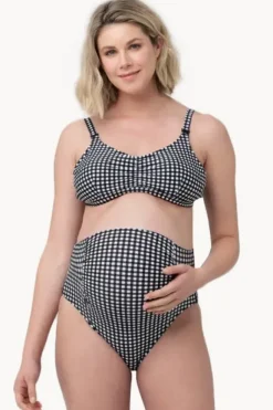 Women Ripe Maternity Check Nursing Bikini Set