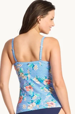 Women Sunseeker Chilio Twist Front Ruched Tankini Separate