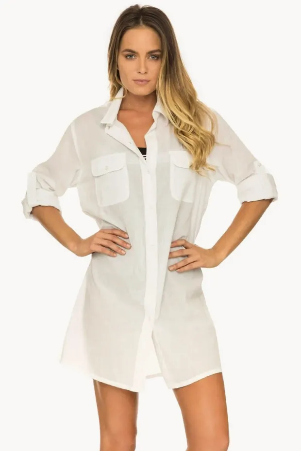 Women Jantzen Classic Plain Longline Shirt