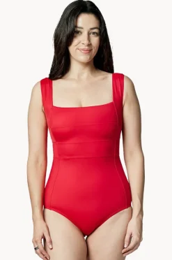 Women Une Piece Classic Square Neck One Piece