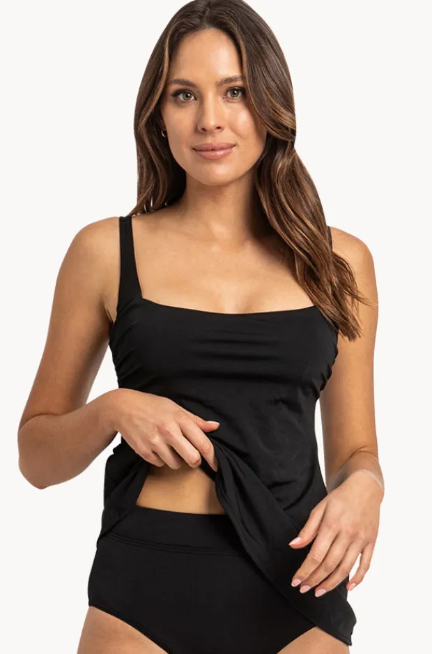 Women Poolproof Classics DD/E Cup Square Neck Tankini Separate