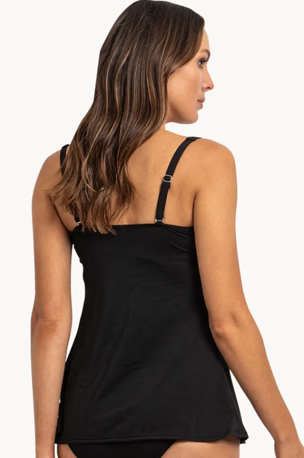 Women Poolproof Classics DD/E Cup Square Neck Tankini Separate