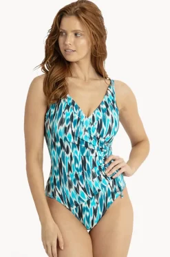Women Jantzen Cloud 9 DD/E Cup Gathered Surplice One Piece