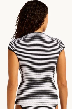 Women Seafolly Clubhouse Cap Sleeve Suntop