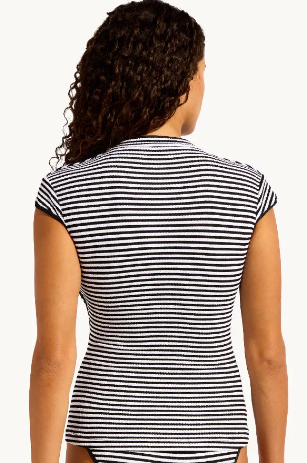Women Seafolly Clubhouse Cap Sleeve Suntop