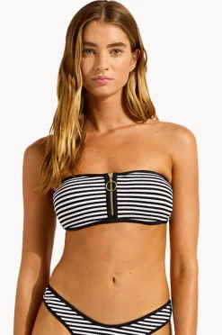 Women Seafolly Clubhouse Zip Front Bandeau