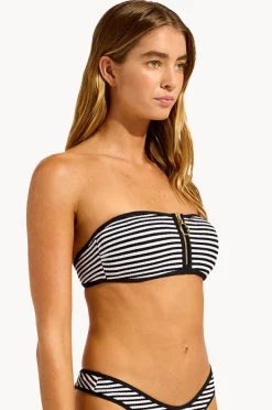 Women Seafolly Clubhouse Zip Front Bandeau