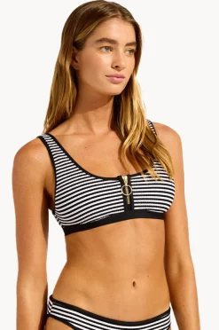 Women Seafolly Clubhouse Zip Front Tank Top