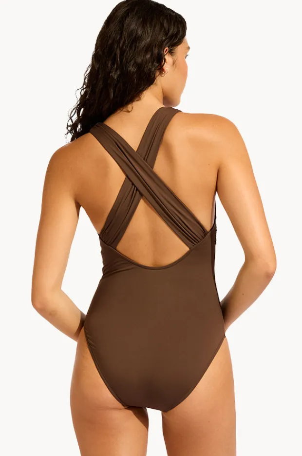 Women Seafolly Collective Cross Back One Piece