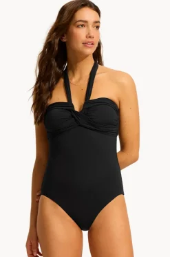 Women Seafolly Collective Halter Bandeau One Piece