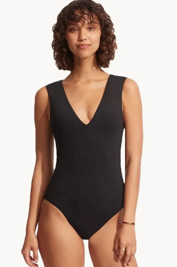 Women Seafolly Collective V Neck One Piece