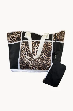 Women Cherry Red Combo XLarge Nylon Zip Beach Bag
