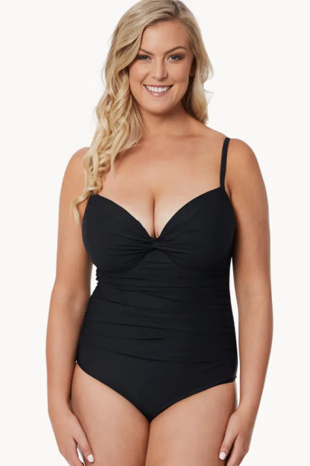Women Moontide Contours F Cup Cross Front One Piece