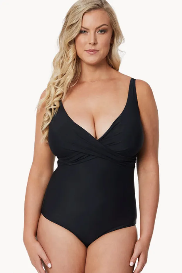 Women Moontide Contours F/G Cup Wrap Front One Piece