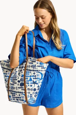 Women Seafolly Corfu Fan Tote Bag