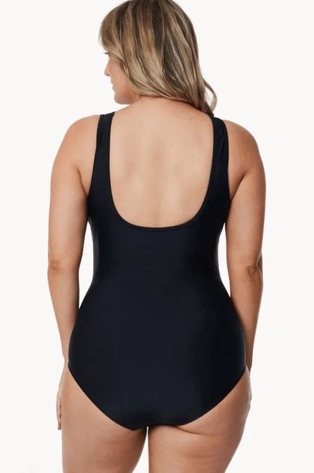 Women Jantzen Cosmopolitan Mesh Bar High Neck One Piece