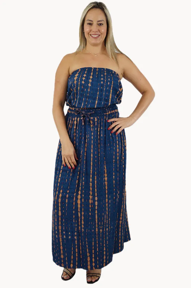 Women Sundrenched Crackle Tube Dress