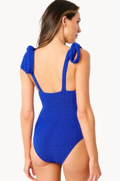 Women Une Piece Crinkle Classic Square Neck One Piece