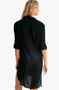 Women Seafolly Crinkle Twill Beach Shirt