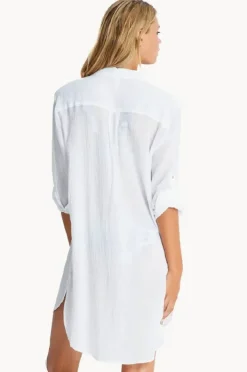 Women Seafolly Crinkle Twill Beach Shirt