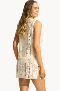 Women Seafolly Crochet Mini Cover Up