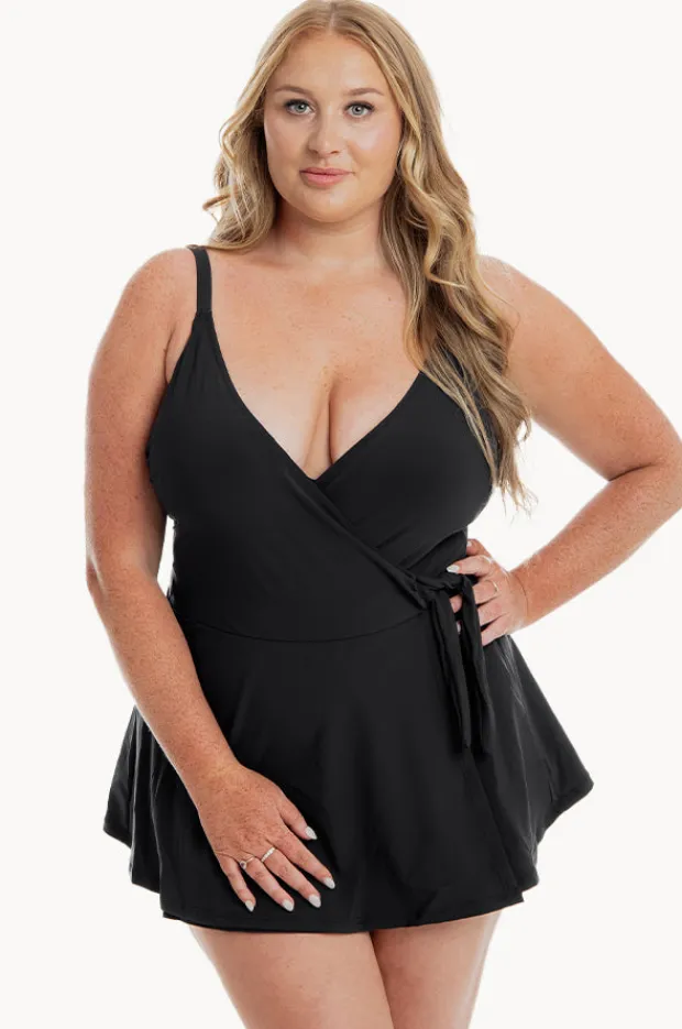 Women Togs Swimwear Cross Over Swim Dress