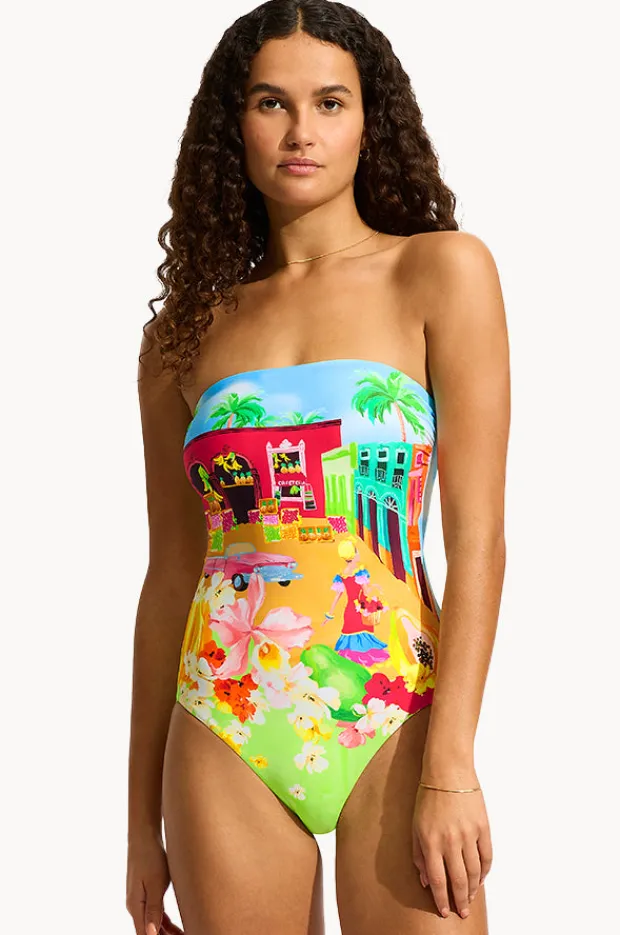Women Seafolly Cuba Bandeau One Piece
