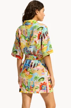 Women Seafolly Cuba Mini Shirt Dress