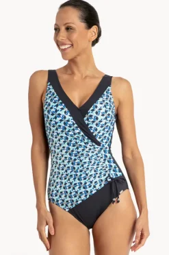 Women Jantzen Deco Gathered Cross Over One Piece