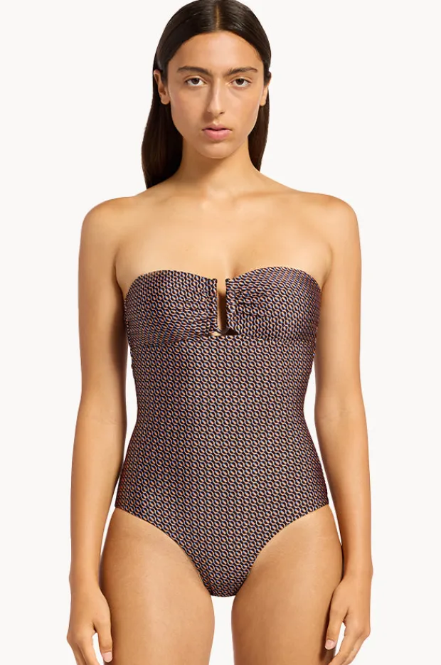 Women Jets Desert Geo Bandeau One Piece
