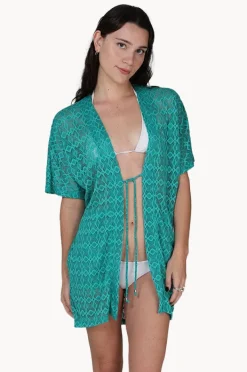 Women J.valdi Diamante Open Front Kimono