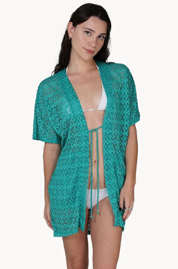 Women J.valdi Diamante Open Front Kimono
