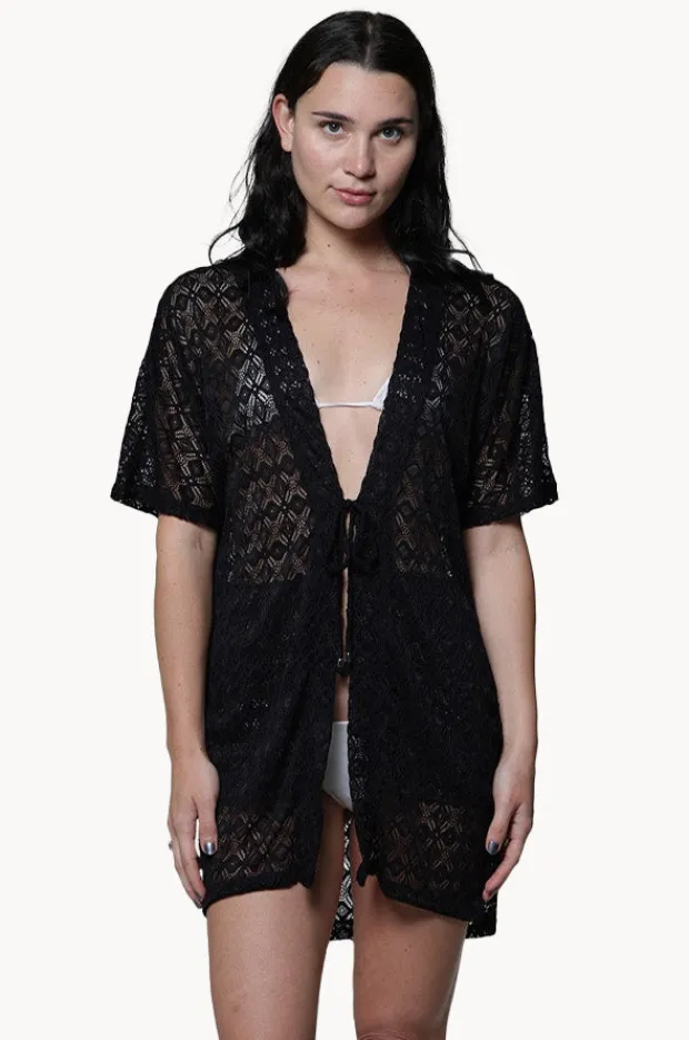 Women J.valdi Diamante Open Front Kimono