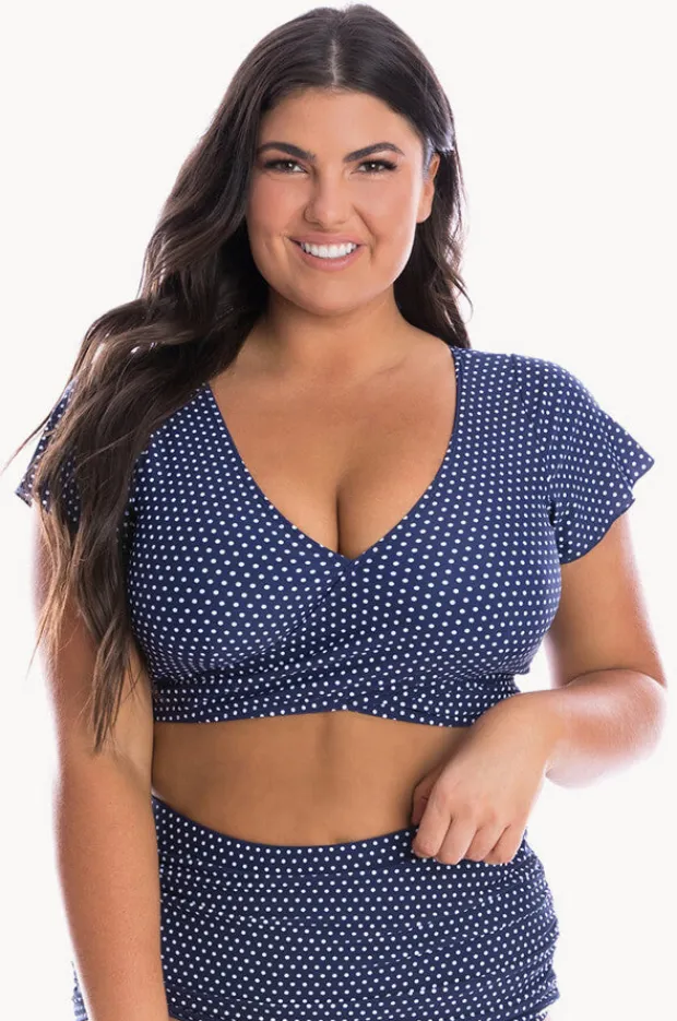 Women Capriosca Dots Moulded Frill Wrap Bra
