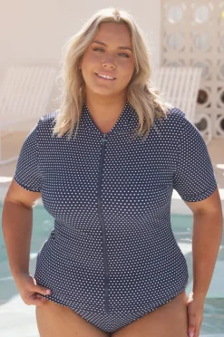 Women Capriosca Dots Short Sleeve Suntop