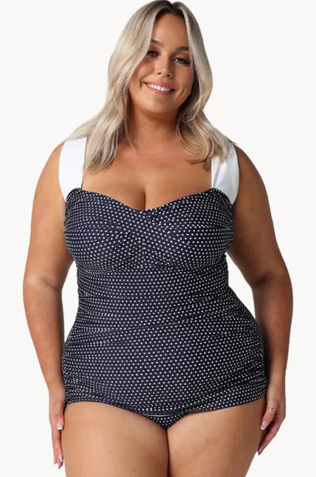 Women Capriosca Dots Skirted Retro One Piece