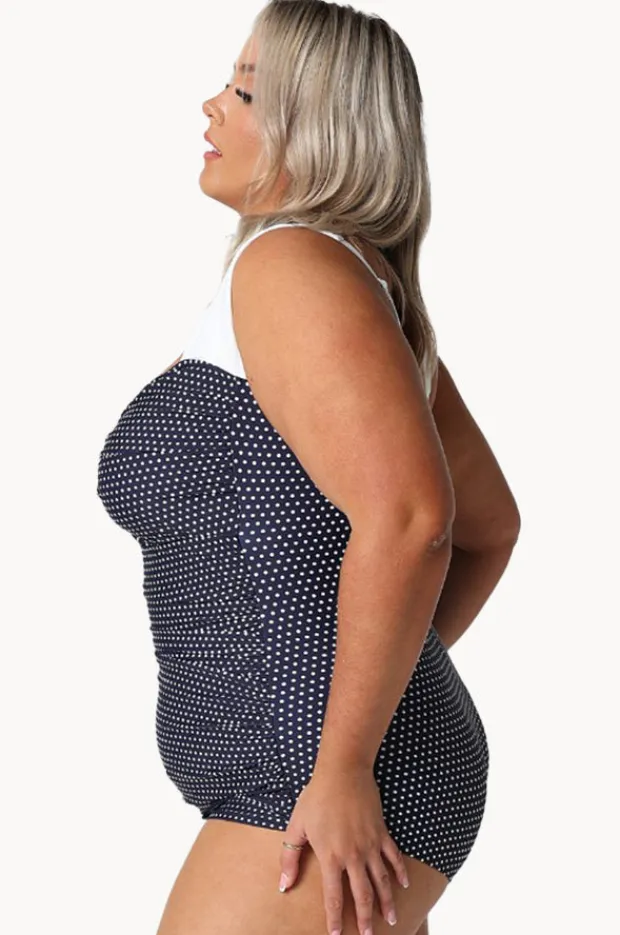 Women Capriosca Dots Skirted Retro One Piece