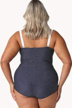 Women Capriosca Dots Skirted Retro One Piece