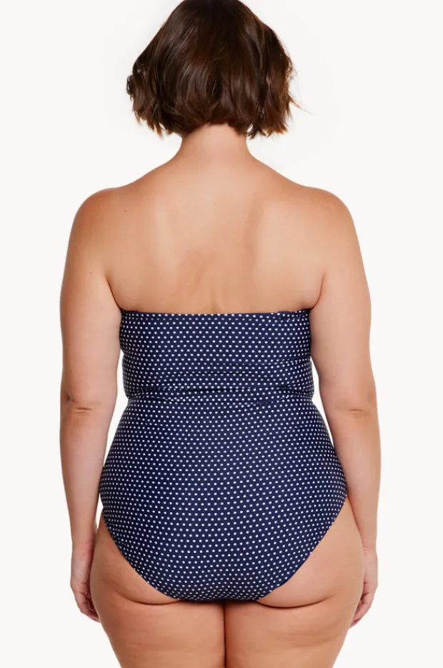 Women Capriosca Dots Twist Front Bandeau One Piece