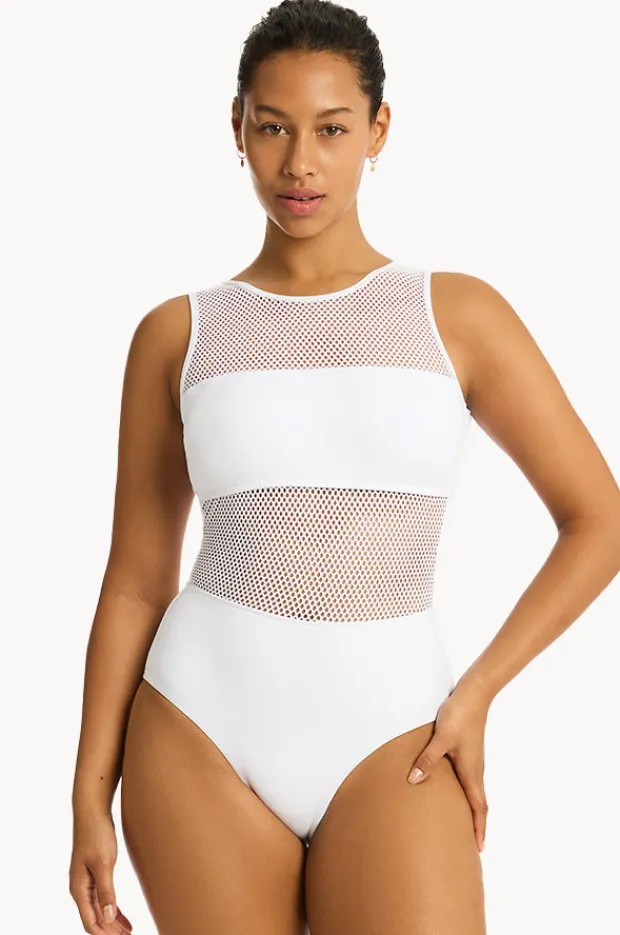 Women Sea Level Drift High Neck One Piece