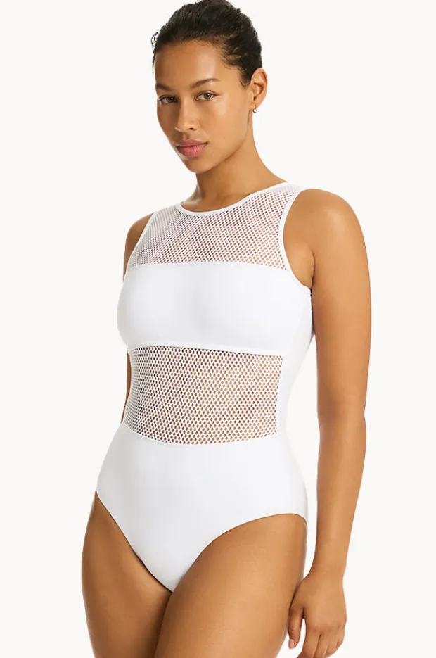 Women Sea Level Drift High Neck One Piece
