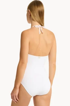 Women Sea Level Drift Longline Halter One Piece