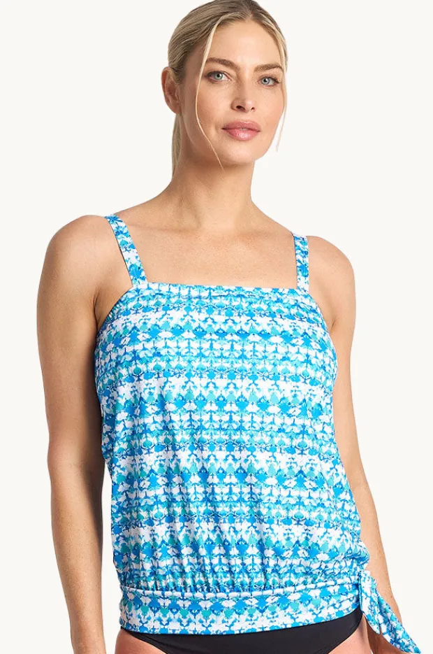 Women Poolproof Dynasty Bandeau Blouson Tankini Separate