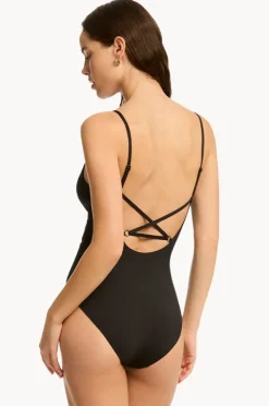 Women Sea Level Eco Essentials Cross Back Tri One Piece
